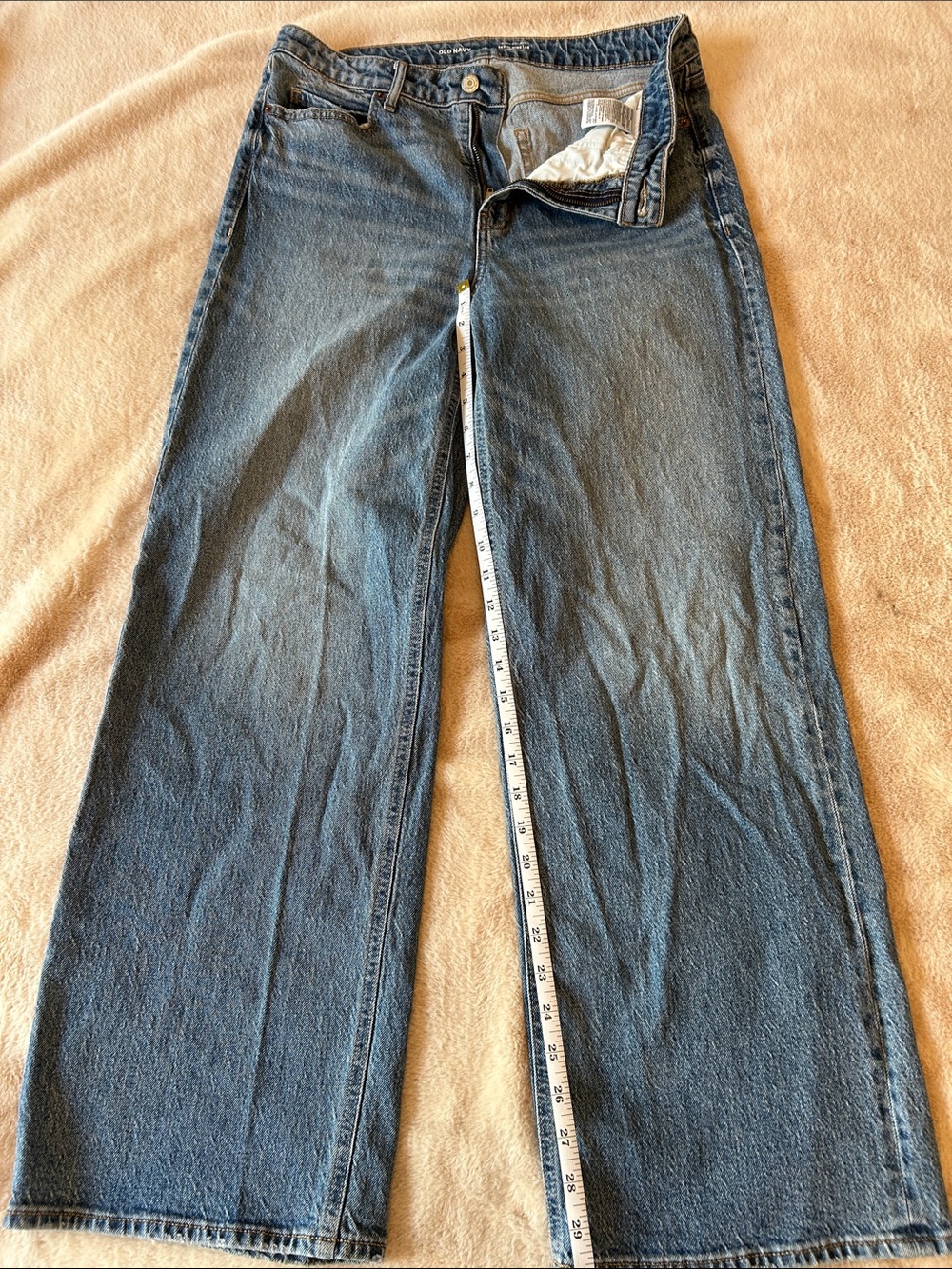 Old Navy High-Rise Wide Leg Jeans - Medium Blue Denim